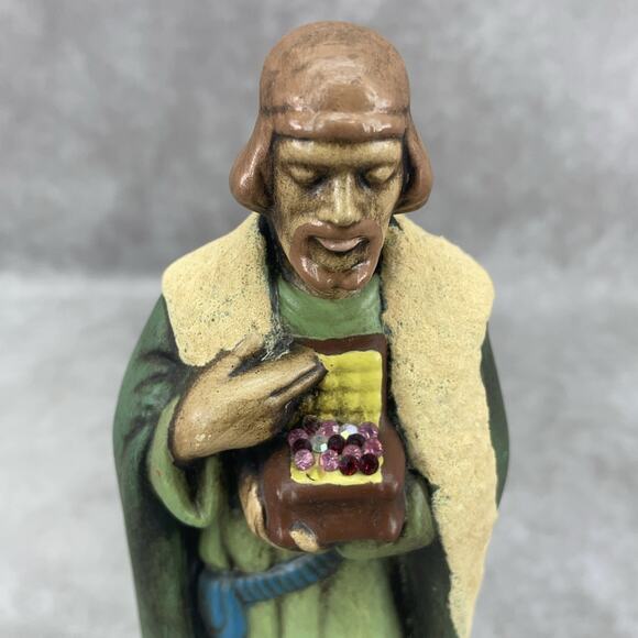 Vtg Holland Mold 3 Wise Men Ceramic Hand Painted 8" Tall Nativity Figurines - Picture 7 of 9